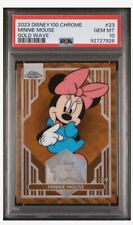 2023 Topps Chrome Disney 100 Minnie Mouse Gold Wave 19/50 PSA 10 picture