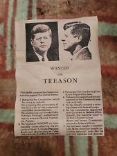 JFK Wanted For Treason Flyer picture
