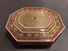Persian Khatam Handcrafted Inlaid Wooden Micro Mosaic Jewelry Box picture