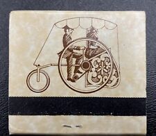 Penny-farthing Full Unstruck Vintage Matchbook  Flying Machine Nice picture