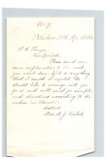 1884 Handwritten Letter Ms MJ Nichols Peterboro NH New Hampshire History Stamp picture