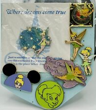 Disney Pin Lot ~ TINKER BELL ~ 7 pc Pins Set ~ FAIRIES WDW DLR HIDDEN MICKEY LE picture