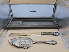 NEIMAN MARCUS-Vintage Silver Spatula&Knife Set-Orig Case-Godinger Silver Art Co. picture