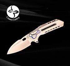 Reate Knives T6000 CC Exclusive Full Titanium Handle Zircuti Accents #35 Of 50  picture