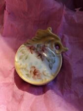 ANTIQUE HAND PAINTED/SIGNED TRINKET BOX WITH UNIQUE LID picture