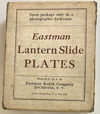 ANTIQUE EASTERN LANTERN GLASS  PLATES IN BOX - 12 - 3 1/4 x 4 picture
