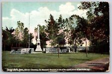 Council Bluffs Iowa~Fairview Cemetery~Col Kinsmans Monument~1912 Postcard picture