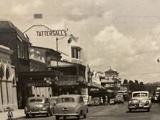 ORIGINAL 1950s COUNTRY QLD CITY MAIN STREET HISTORIC TATTERSALLS PHOTO EJ BARR picture