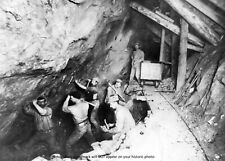Gold Mining By Candlelight PHOTO Gold Miners Colorado Mine 1910 Mine Car picture