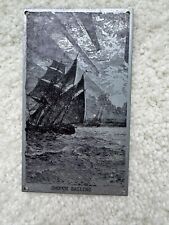 VTG Engraved Printing Metal Plate Aluminum Plaque Nautical Ship Smooth Sailing picture