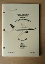 Vintage British Airways Cabin Crew B767 Safety SEP Manual Issue 5, April 1998 picture