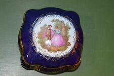 Limoges France Cobalt Vintage Porcelain Box picture