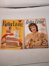 Lot of 2 1951 1954 BETTER LIVING Magazines Coke ads picture