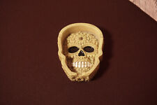 Carved Sugar Skull Polyresin Ashtray Tray picture