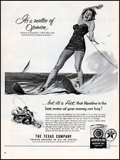 1953 Girl water skiing Texaco Havoline motor oil retro art print ad LA32 picture