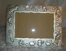 Vintage Pewter Malden Hickory Dickory Dock Nursery Rhyme 4x6 Picture Photo Frame picture