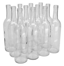 Empty Wine Bottles 750Ml Glass Bordeaux Decorations Flat-Bottomed Case of 12 picture