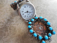 Vintage Running Bear Sterling Silver & Copper Turquoise Watch Tips   KM200-1 picture