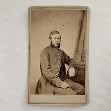 Antique CDV Photograph Handsome Soldier Mutton Chops Civil War Springfield MA picture