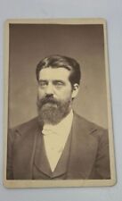 Antique Cabinet Card Photo 1880s Victorian In Hard Case A Dashing Gentleman picture
