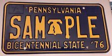 Vintage 1971 1976  PENNSYLVANIA PA Penna LICENSE PLATE TAG SAMPLE picture