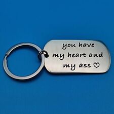 Romantic His & Hers Keychain Set - Funny Love Gift for Boyfriend & Girlfriend picture