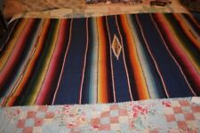 Vintage Southwest Fine Weave Wool 1940s Saltillo Serape Mexican 35”X 72” Blanket picture