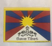 Free Tibet Flag Sticker 1990s picture