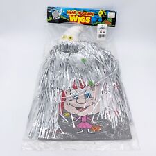 APPLAUSE Vintage 1988 HEAD HUGGERS HALLOWEEN HAT WIG GHOST Tinsel New In Package picture
