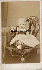 CDV NAMED CHILD AMY BEATRICE A HARRISON BORN 1867 VICTORIAN ANTIQUE PHOTO #9840 picture