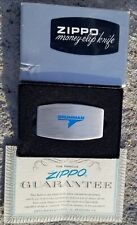Vintage NEW Grumman Apollo NASA Zippo Pocket Knife & File Money Clip picture