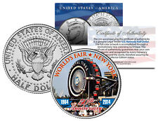 1964 New York WORLD'S FAIR 50th Anniv FERRIS WHEEL TIRE Coin JFK Half Dollar US picture