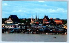 BANGKOK from the Temple of Dawn Wat Aron THAILAND Pan American Airways Postcard picture