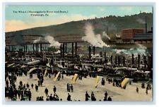 c1910's The Warf Monongahela River And Boats Pittsburgh Pennsylvania PA Postcard picture