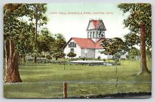 Canton Ohio~Nimisilla Park~Park Hall~Fountain in Front~c1910 Postcard picture