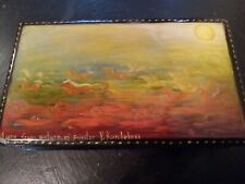 Rare Hand Painted Russian Lacquer Trinket Box After V. KANDELAKI 