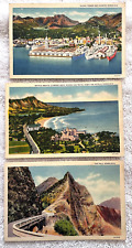 vintage 1930s HAWAIIAN POSTCARDS  Curt Teich  #4A-H786, 781, 782 Hawaii Linen picture