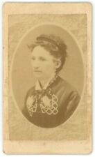 Antique CDV Circa 1870s S.C. Mouzon Beautiful Woman In Dress Spartanburg, SC picture