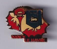 RARE PIN'S PINS.. FOOTBALL SOCCER CLUB MATCH NANCY 54 - HAC LE HAVRE 76 ~FQ picture