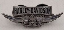HARLEY DAVIDSON 1908 SHERIFF WINGED LABEL PIN. [1.5 INCH WIDE -SP12].  picture