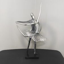 Grey Silver Sculpture Ballet Couple Modern Minimalist Black Base picture