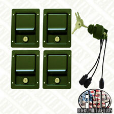 SECURITY KIT Green Single Locking Door Handles & Keyed Ignition Switch for M998 picture