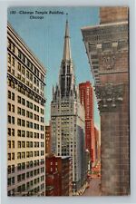 Chicago IL, Chicago Temple Building, Illinois c1944 Vintage Postcard picture