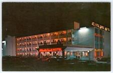 1960-70's REHOBOTH BEACH DELAWARE ATLANTIC SANDS MOTEL NEON SIGNS NIGHT POSTCARD picture
