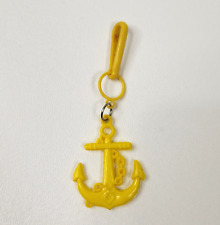Vintage 1980s Plastic Bell Charm Anchor For 80s Necklace picture