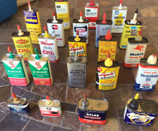 lot of 22 vintage oil can mostly 4 oz size cleaned no dents picture