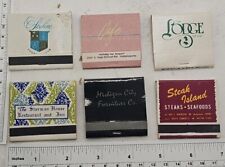 Vintage Matchbook Collectible Ephemera lot of 6 matchbooks advertising unused.  picture