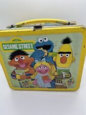 Vintage Aladdin 1979 Sesame Street Metal Lunchbox (No Thermos) Cookie Ernie Bert picture