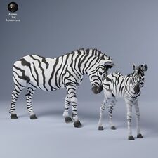 Breyer size 1/12 classic resin model zebra and calf horse figurines picture