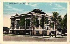 Carnegie Library Enid Oklahoma White Border Unused Postcard 1920s picture